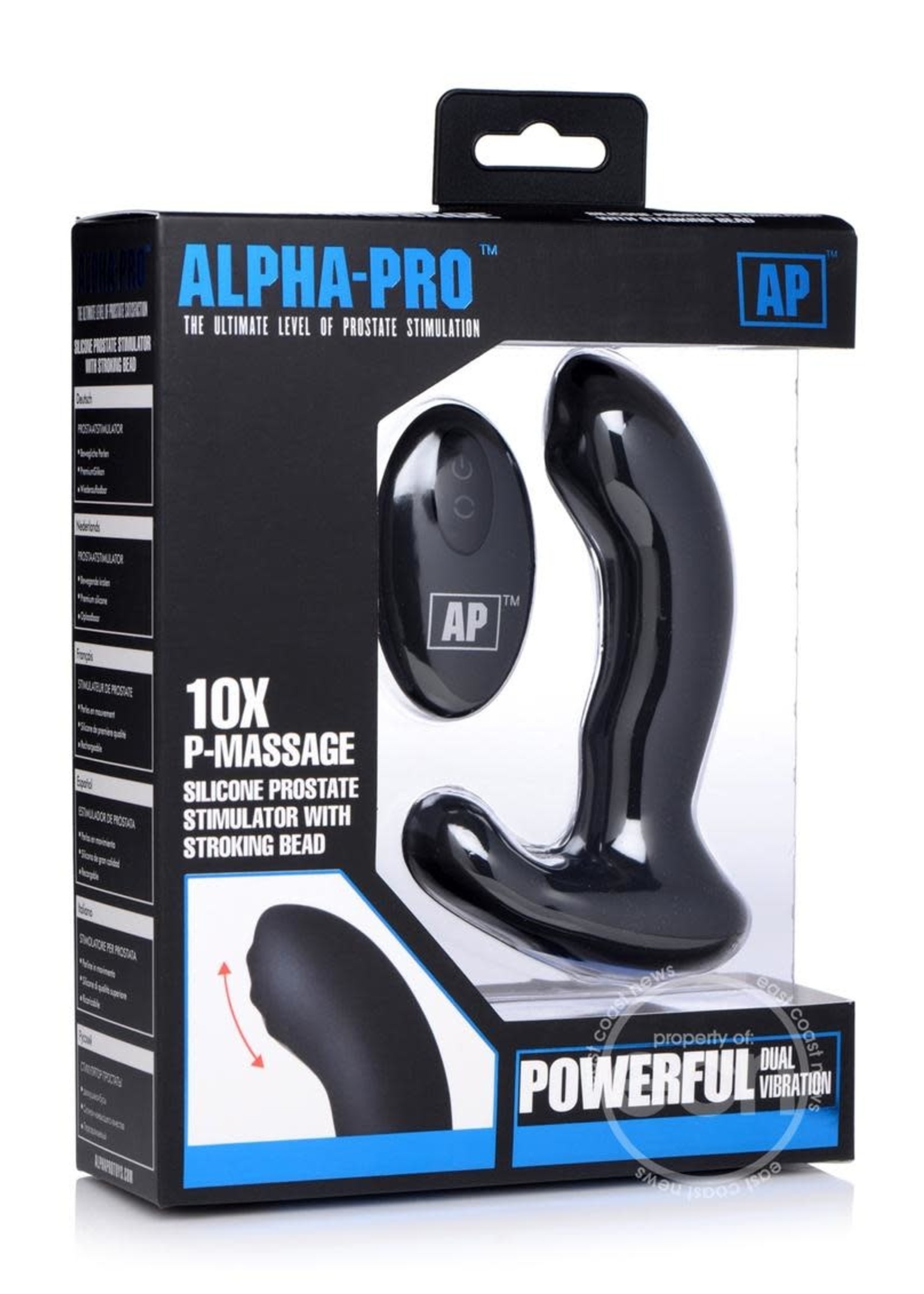 Alpha-Pro Alpha-Pro P-MASSAGE Prostate Stimulator with Stroking Bead