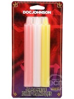 Doc Johnson Japanese Drip Candles - 3 Pack - Pink/Yellow/White
