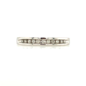 475633 10K WHITE GOLD .15CT DIAMOND CHANNEL SET WEDDING BAND