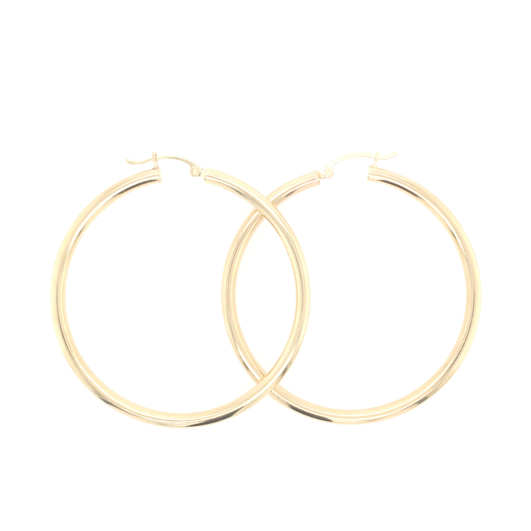 30081 14K YELLOW GOLD HIGH POLISHED 2’’ 2MM HOOPS