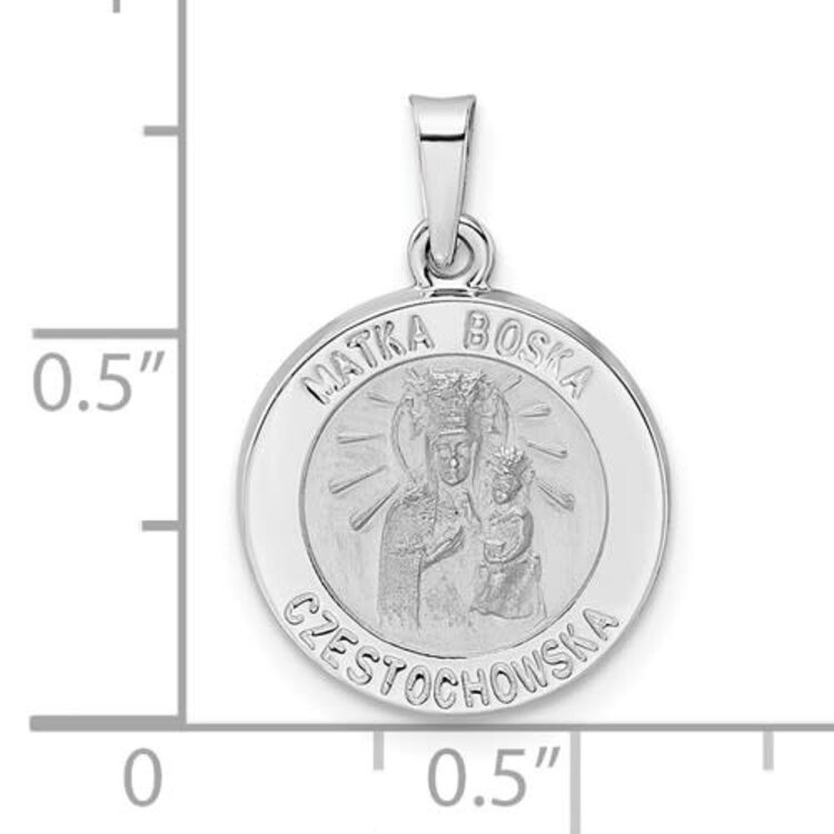 77057 14K WHITE GOLD MATKA BOSKA REVERSIBLE MEDAL