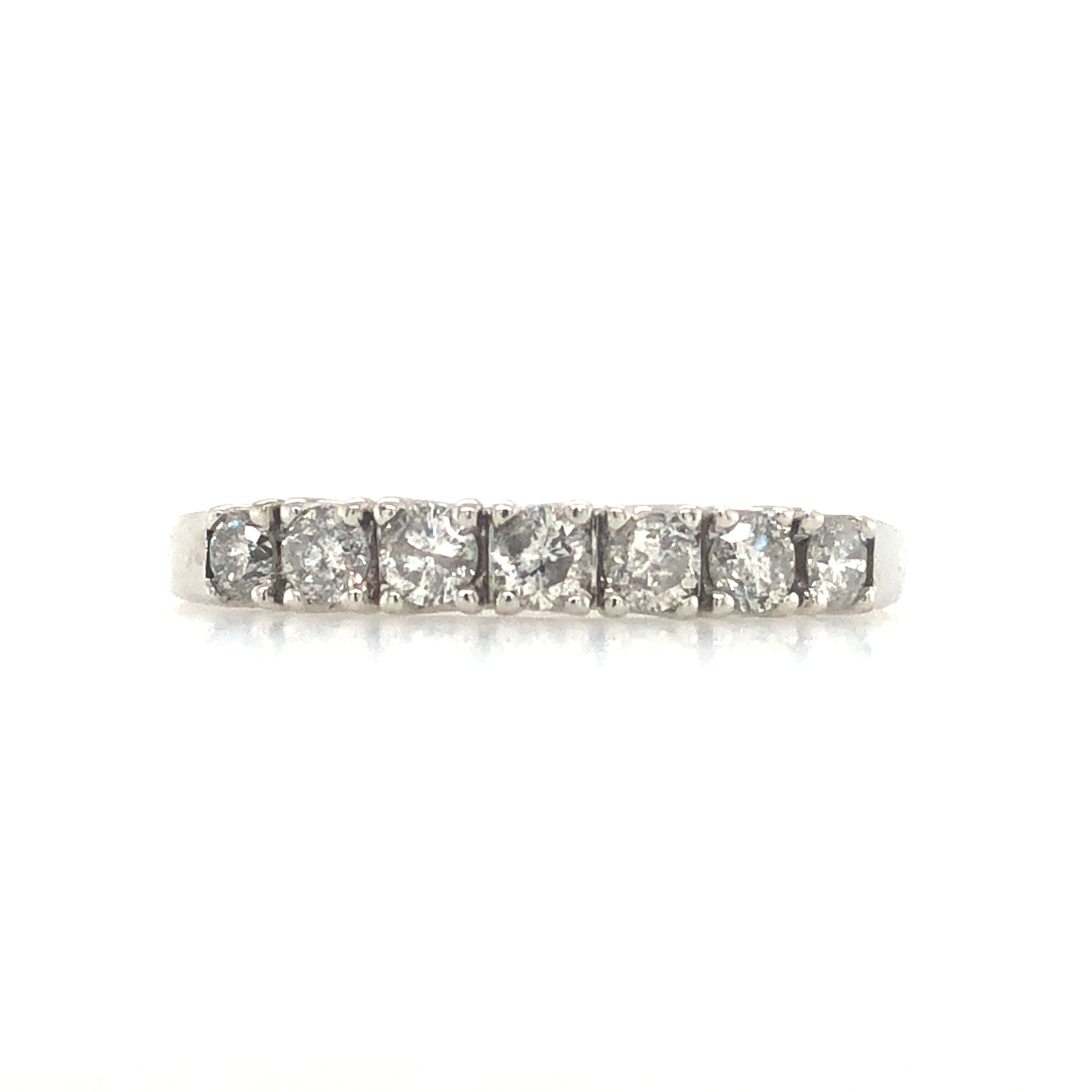 475199 14K WHITE GOLD .50TCW DIAMOND COMMON PRONG SET WEDDING BAND