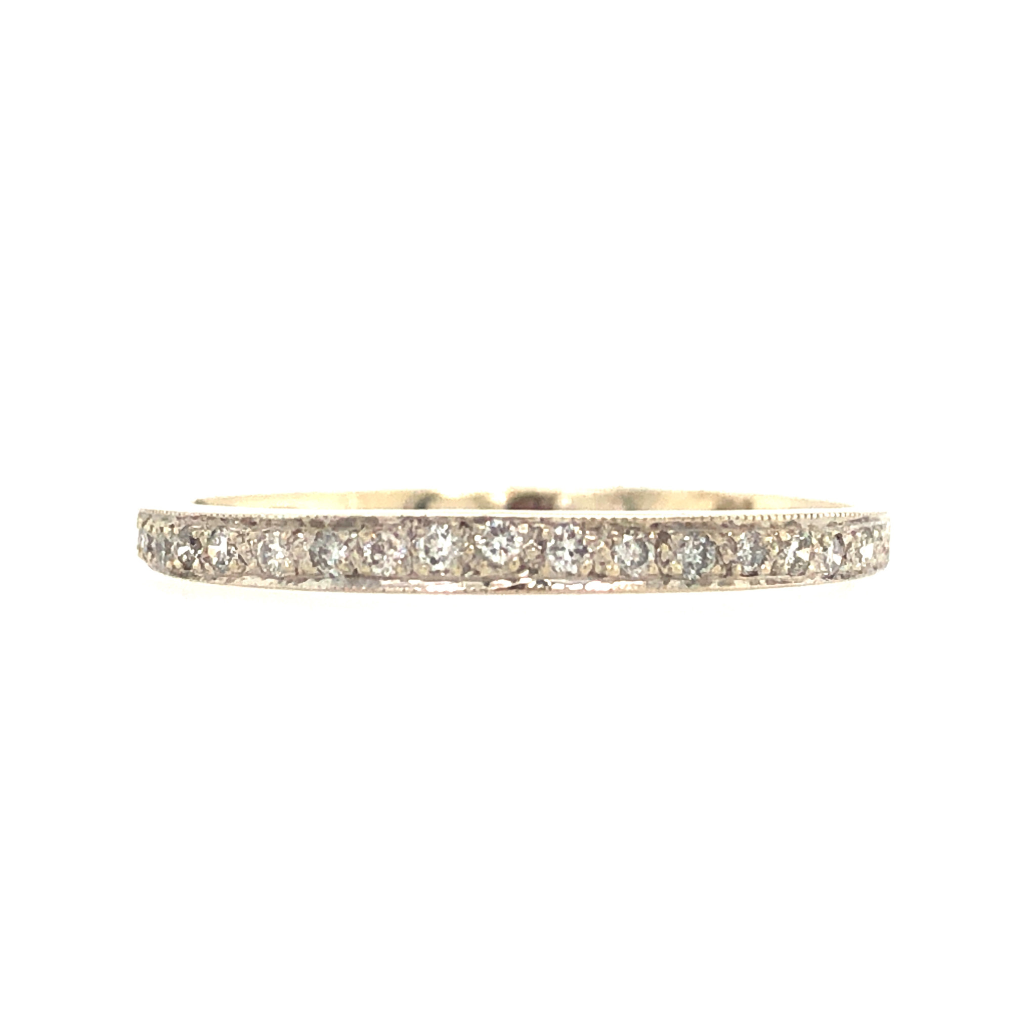 475440 14K WHITE GOLD .20TCW DIAMOND BEAD SET WEDDING BAND