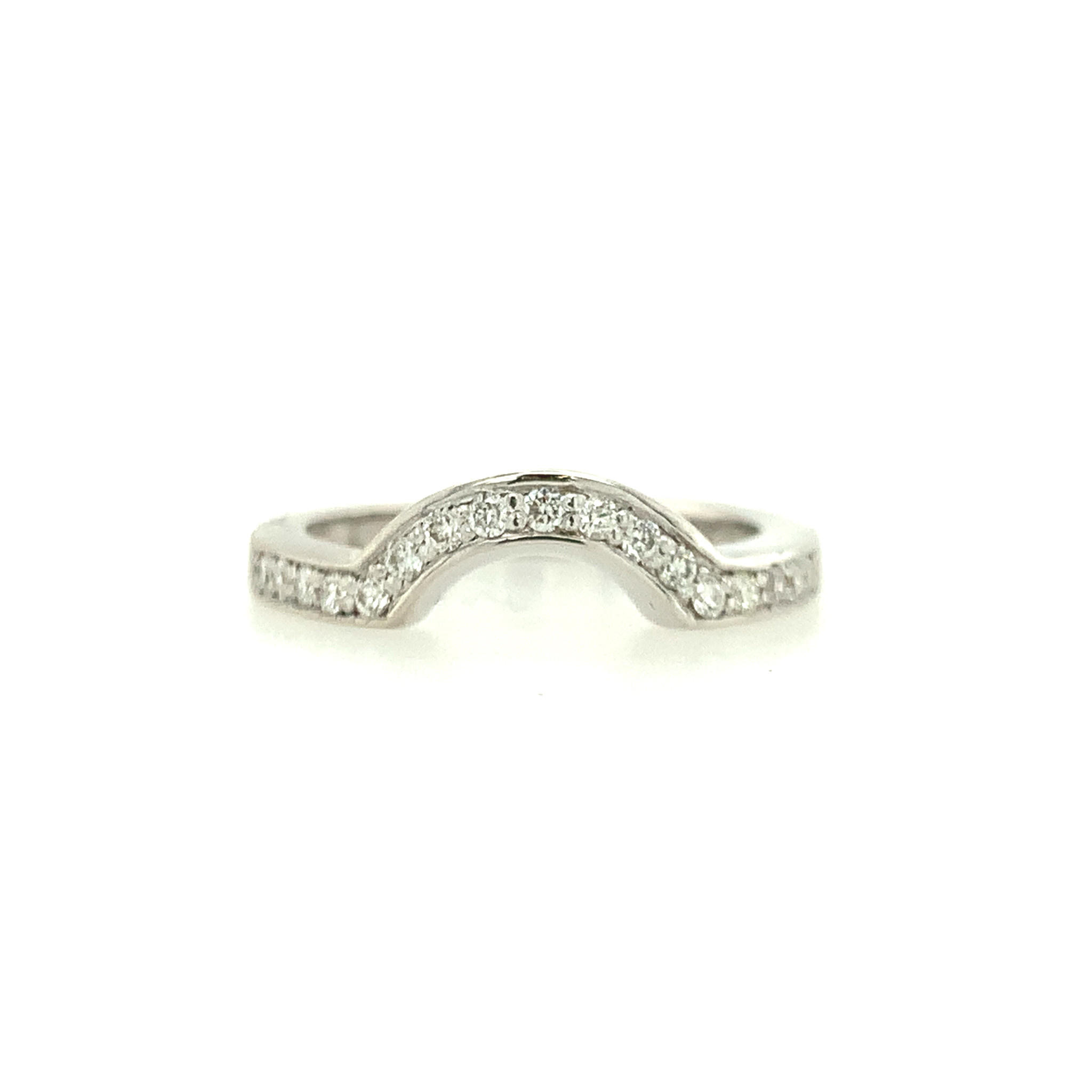 475039 14K WHITE GOLD .50TCW DIAMOND CHANNEL SET HALF INSERT BAND