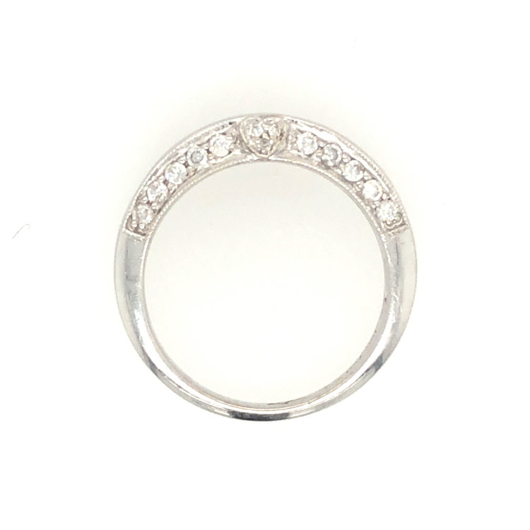 475017 18K .75TCW PRINCESS CUT DIAMOND CHANNEL SET WEDDING BAND