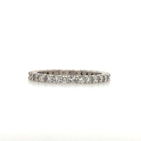 475009 14K WHITE GOLD 1CT DIAMOND ETERNITY WEDDING BAND