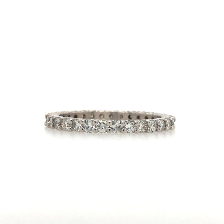 475009 14K WHITE GOLD 1CT DIAMOND ETERNITY WEDDING BAND