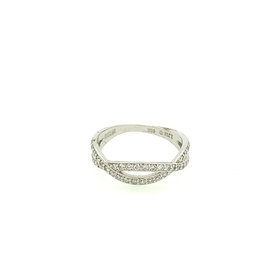475004 14K WHITE GOLD .32TCW DIAMOND INFINITY DESIGN WEDDING BAND