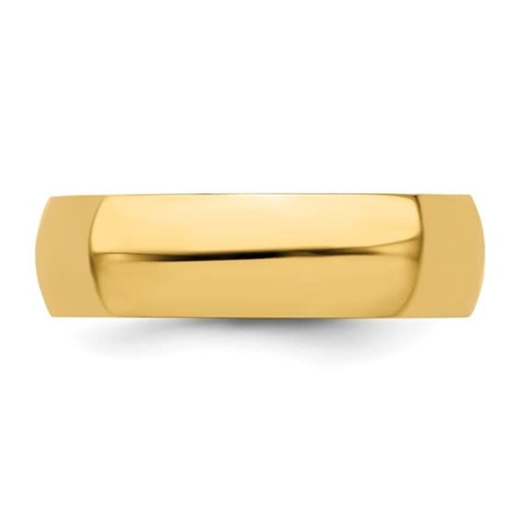 475331 14K YELLOW GOLD 6MM PLAIN WEDDING BAND