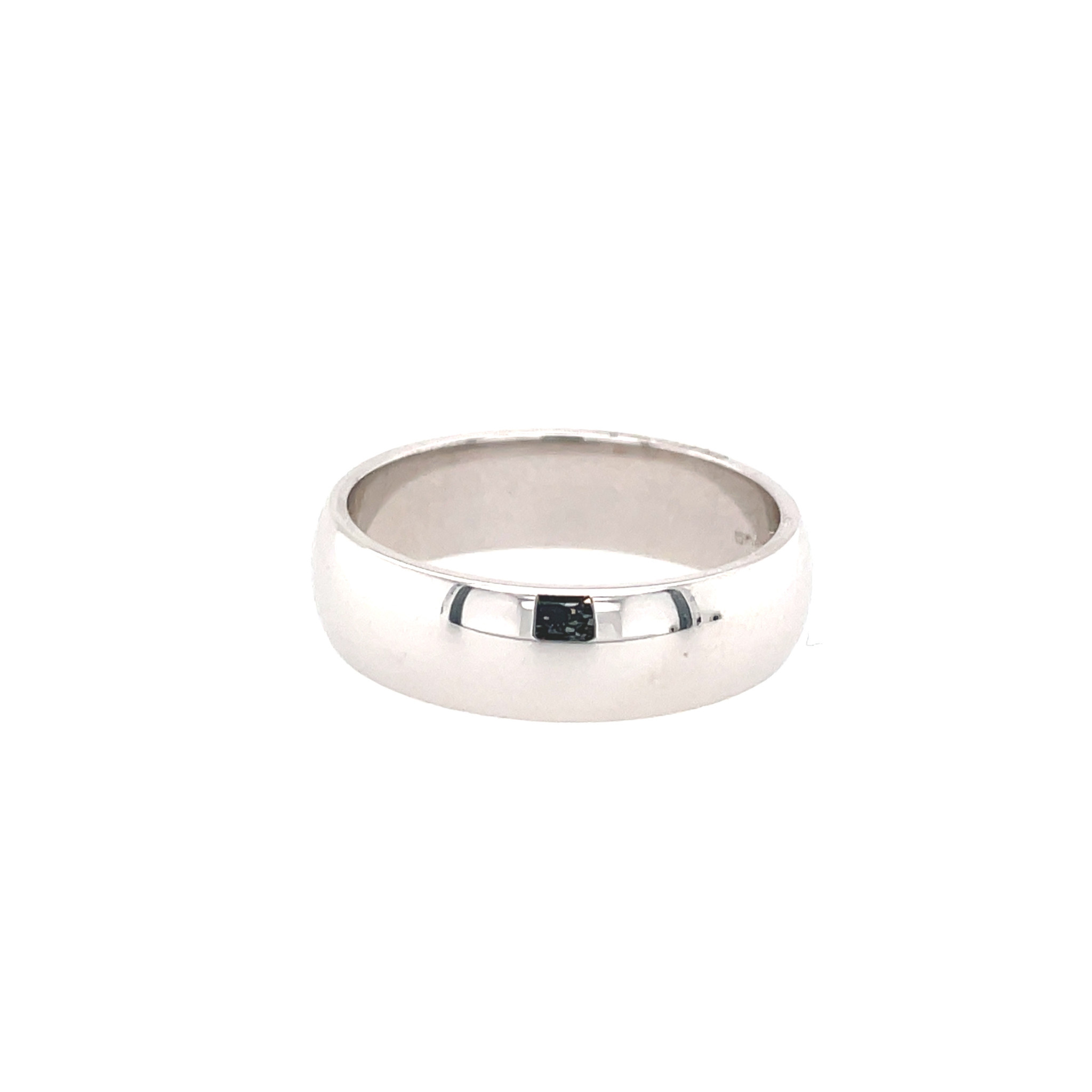 475406 14K WHITE GOLD 5MM PLAIN WEDDING BAND