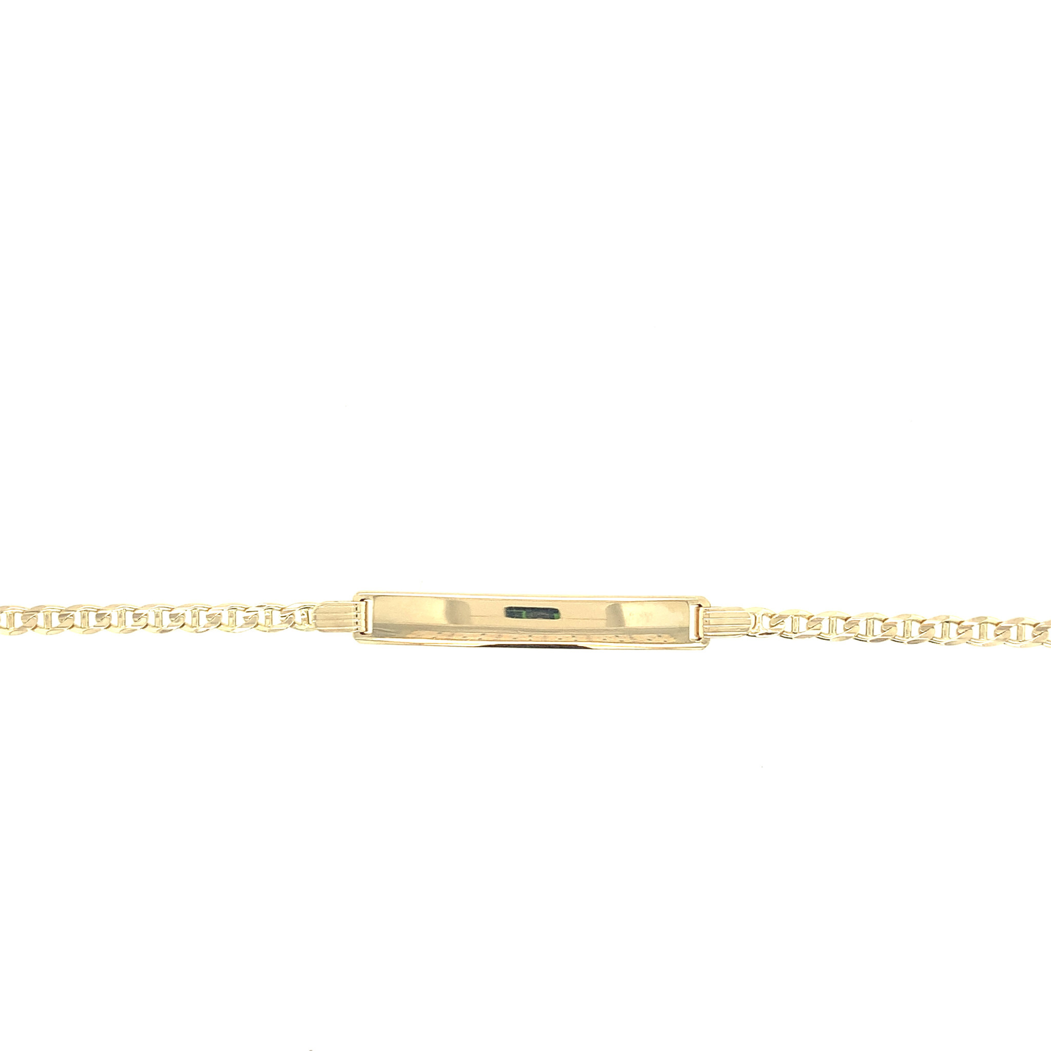 20005 14K YELLOW GOLD 7” GUCCI LINK NAME ID BRACELET