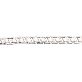 20922 14K WHITE GOLD SATIN HIGH POLISH FINISH ACUTRON DESIGN BRACELET