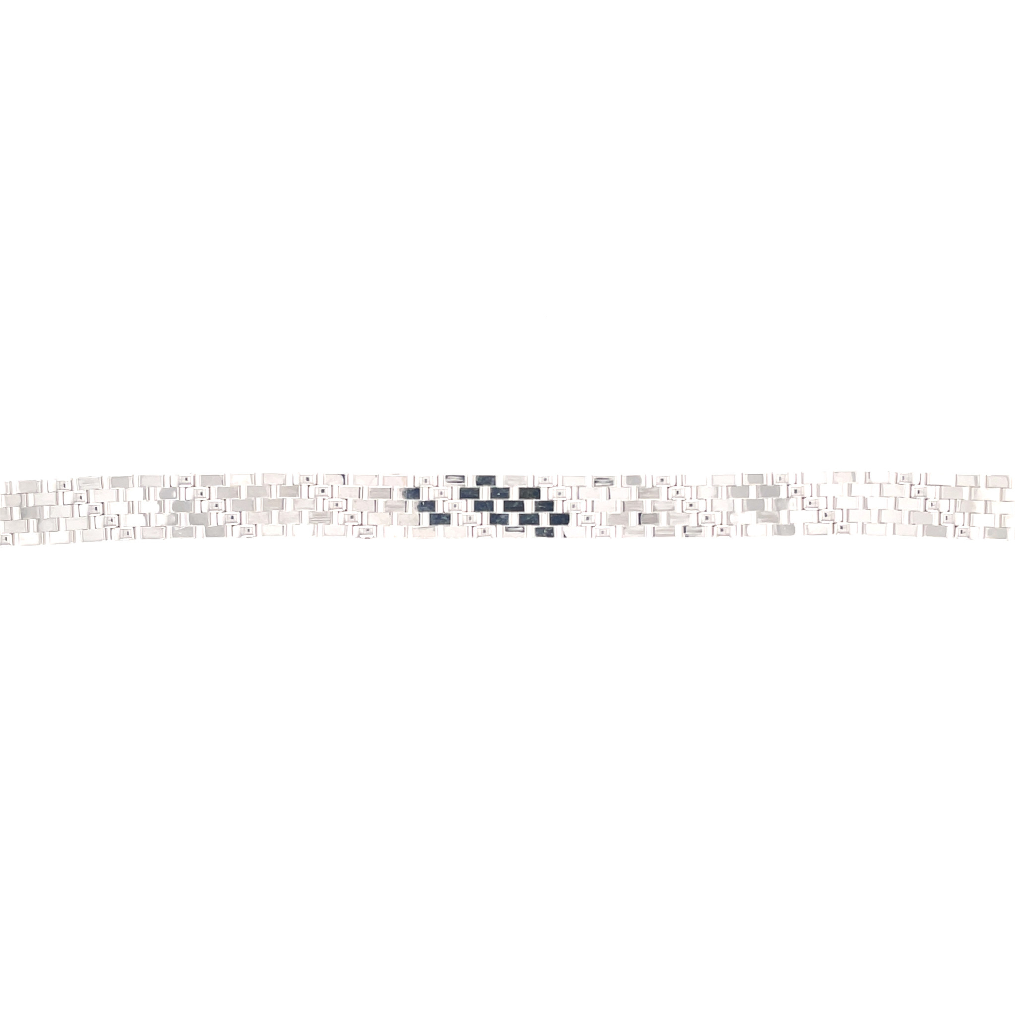 20293 14K WHITE GOLD WIDE AND FLAT PANTHER LINK BRACELET