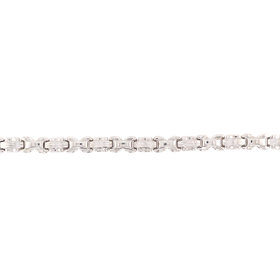 20093 14K WHITE GOLD X BAR STAMPATO LINK BRACELET