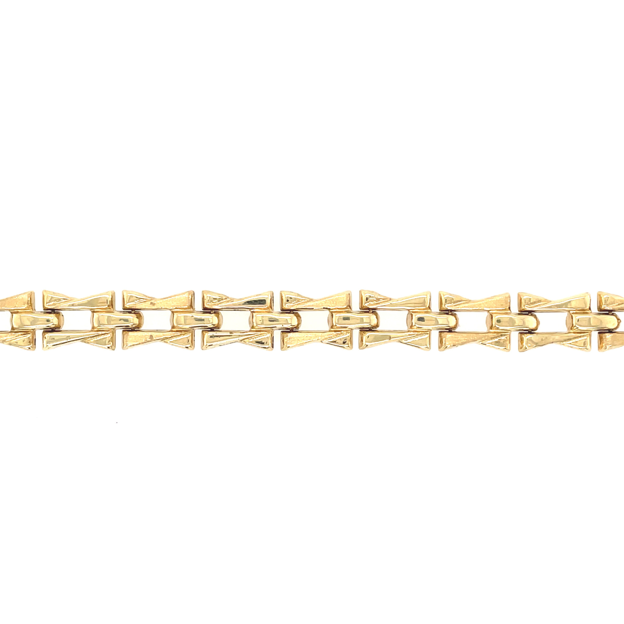 20203 14K YELLOW GOLD OPEN SQUARE LINK BRACELET