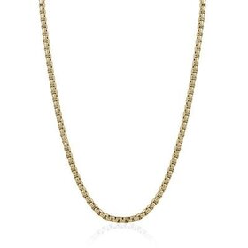 SYPN32 GOLD S.STEEL POLISHED ROUND BOX CHAIN 24"