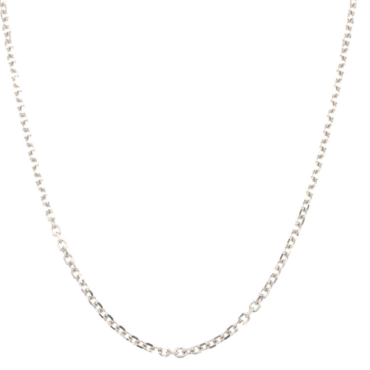 50884 14K WHITE GOLD 18" CABLE LINK CHAIN