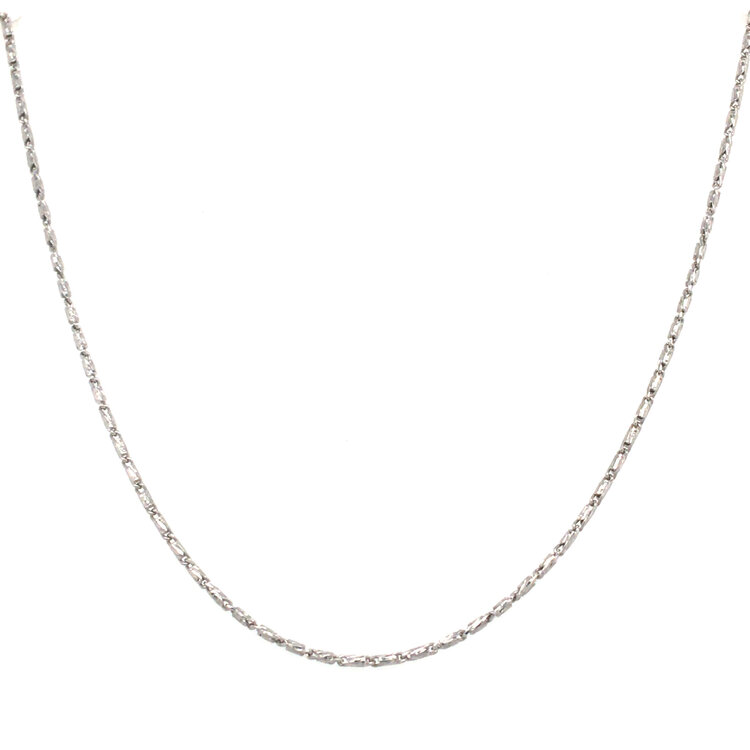 32314 14K  WHITE GOLD 1.25" 3.75MM  DIAMOND CUT  HOOPS