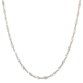 50028 14K WHITE GOLD 18" SINGAPORE LINK CHAIN