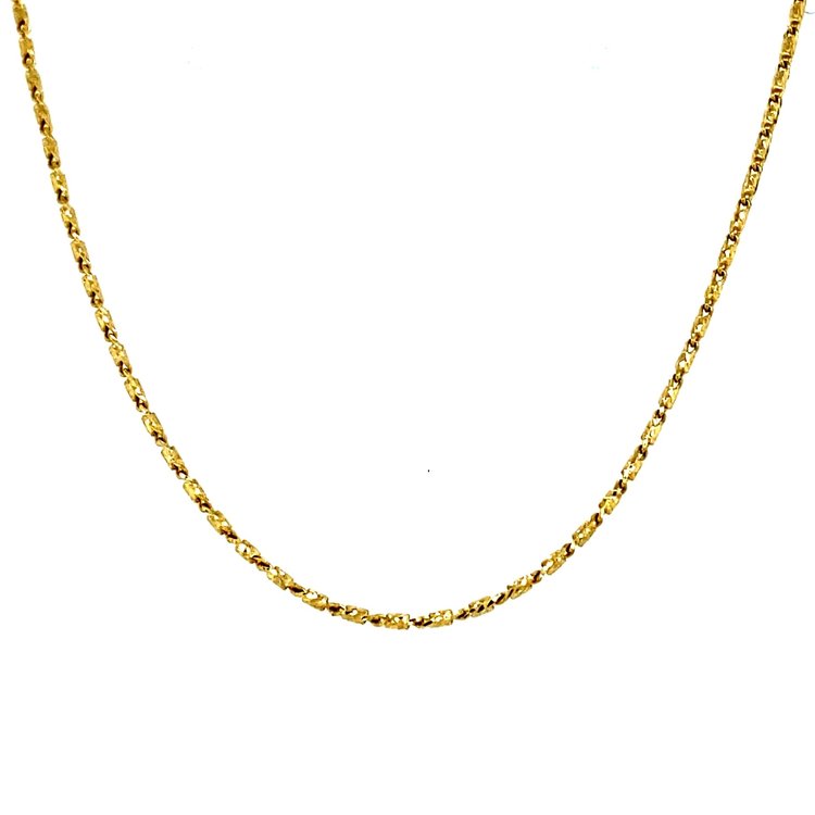 50076 14K 18" YELLOW GOLD RASO LINK CHAIN