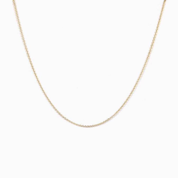 50558 14K YELLOW GOLD 18" CABLE LINK CHAIN