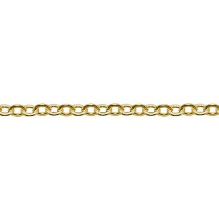 50558 14K YELLOW GOLD 18" CABLE LINK CHAIN