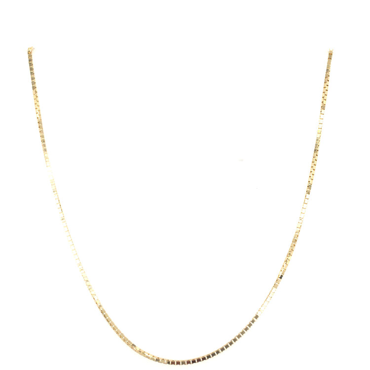 50023 14K YELLOW GOLD 18" BOX LINK CHAIN