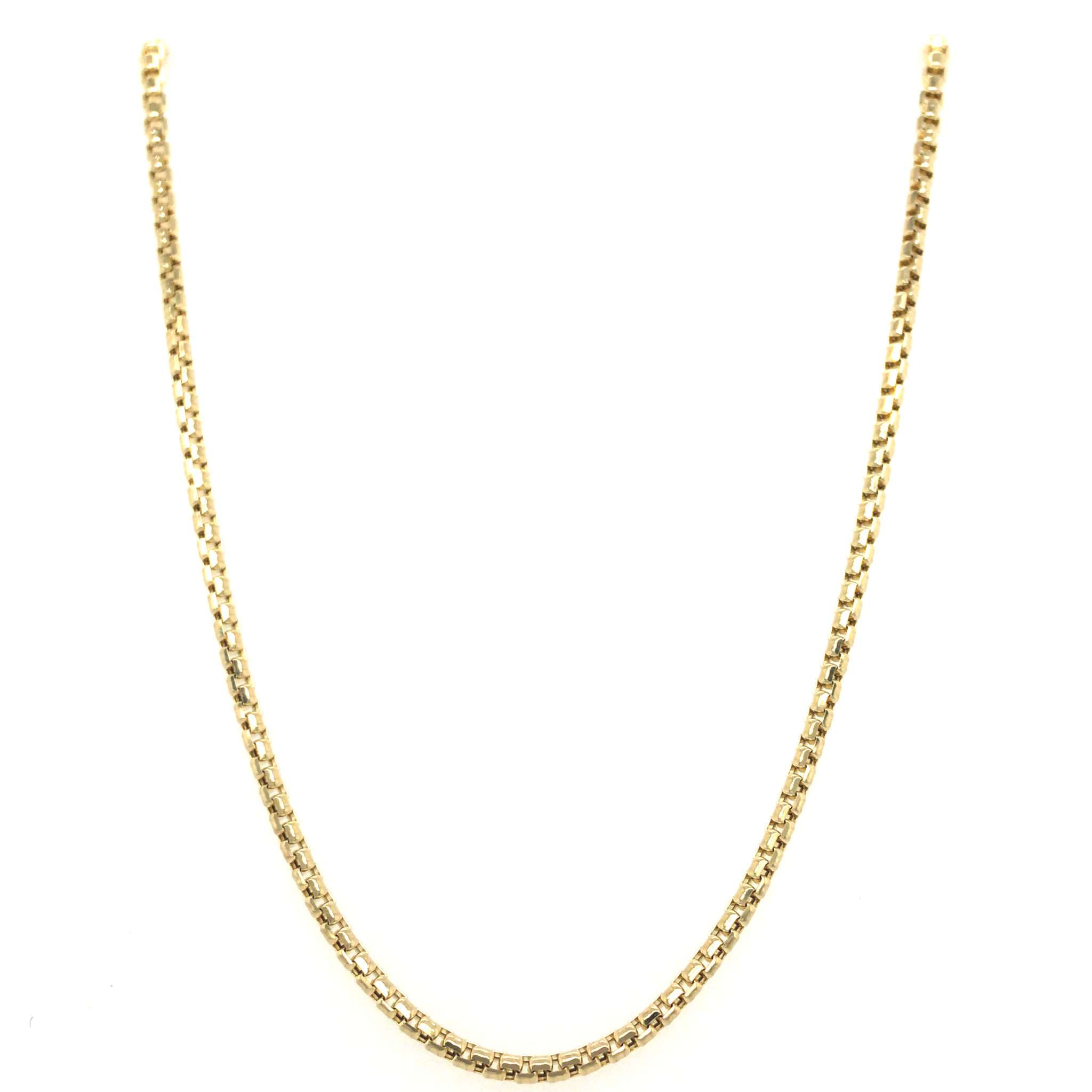 51010 14K YELLOW GOLD 24" DAVID YURMAN STYLE LINK CHAIN 2.45MM