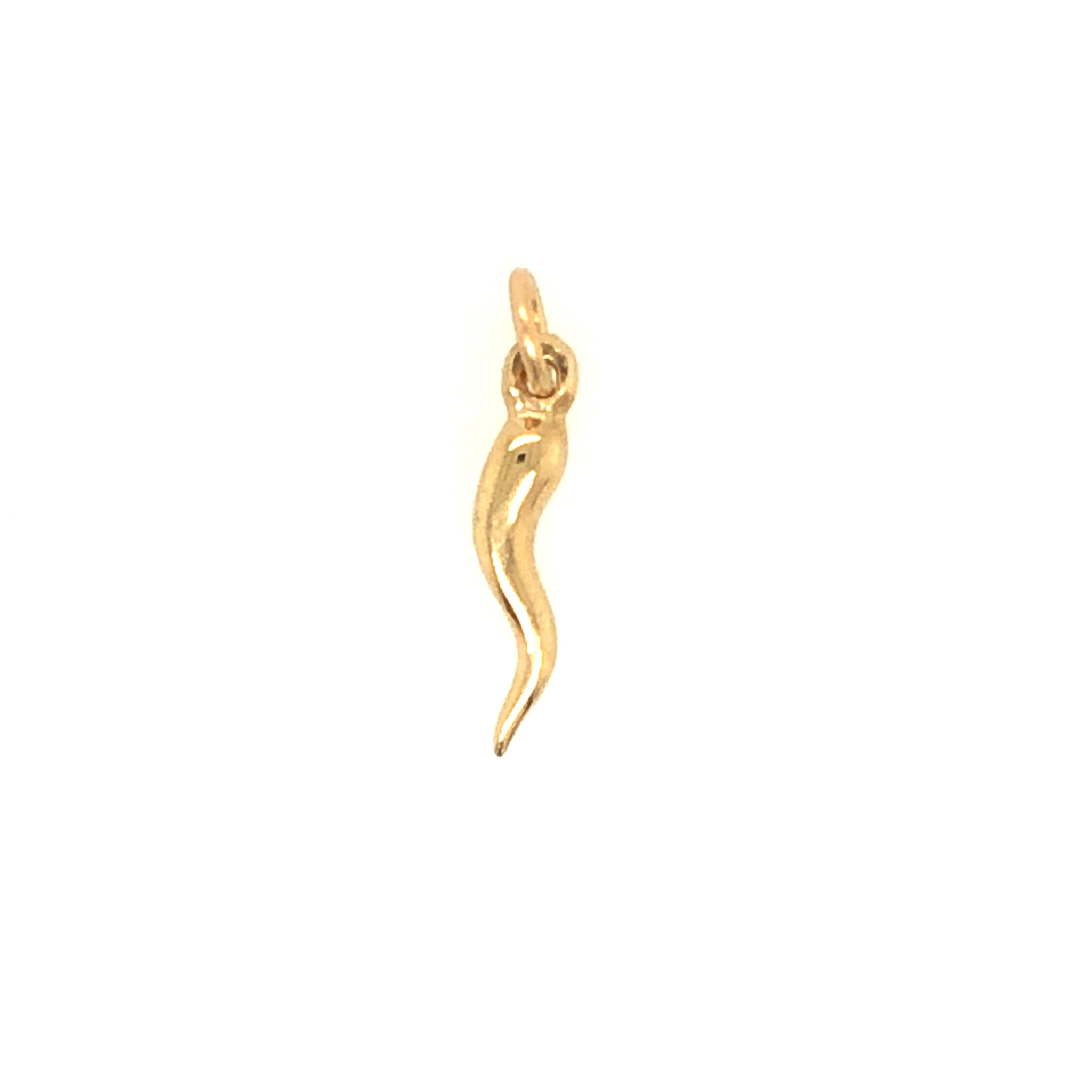 78263 14K YELLOW GOLD & WHITE GOLD TINY ITALIAN HORN CHARMS