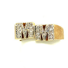 45217 14K YELLOW GOLD CUSTOM MADE MENS INITIAL RING  MM