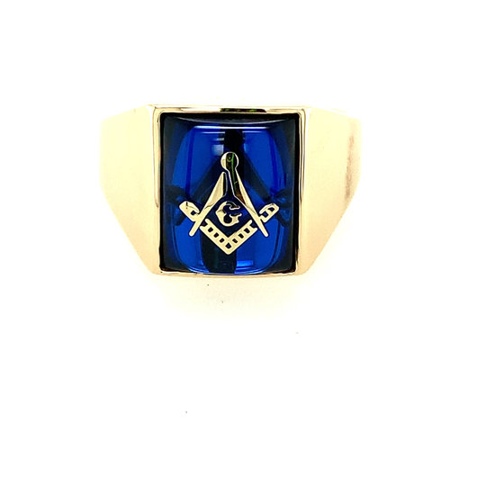 90008 STAINLESS STEEL MENS MASON SYMBOL BLACK STRIPED ENAMEL DESIGN SIGNET  RING - Gemelli Jewelers