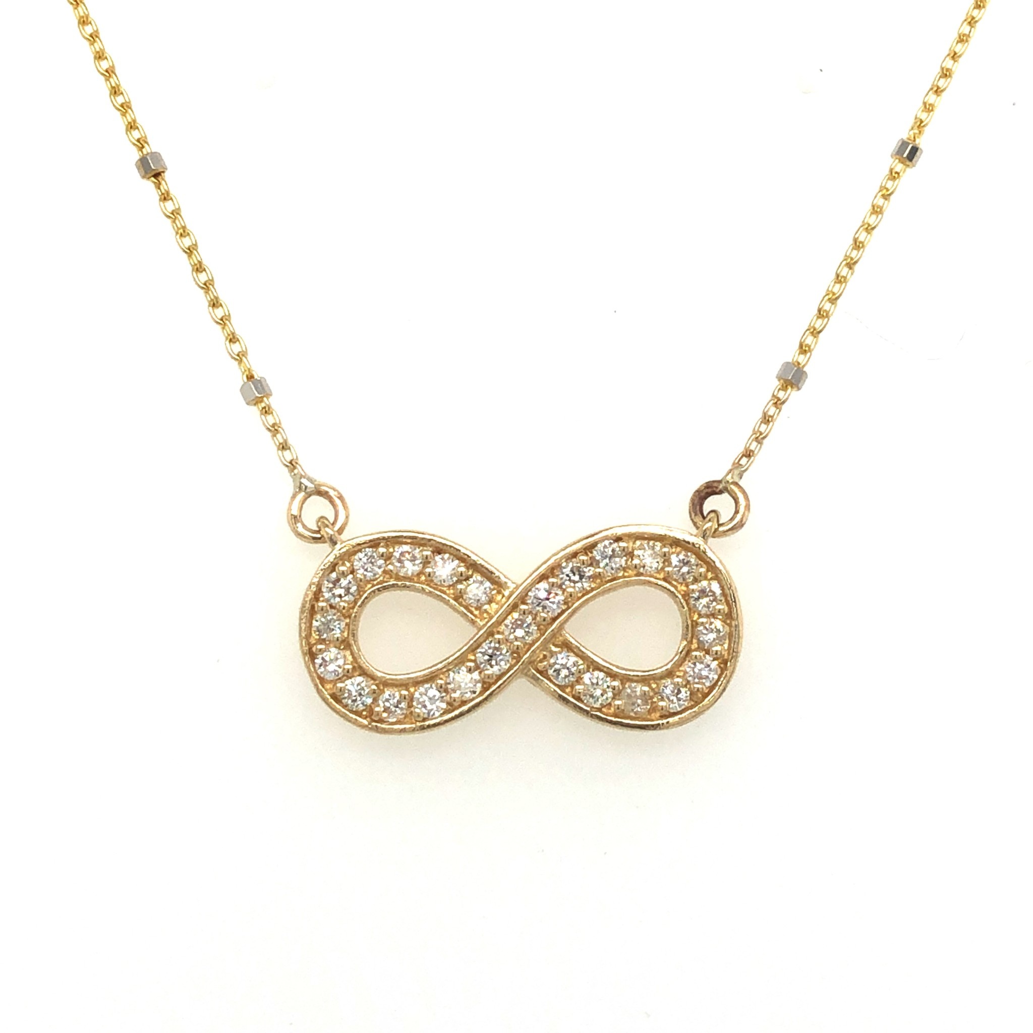 60011 14K YELLOW GOLD .33TCW DIAMOND INFINITY NECKLACE