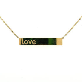 60017 18K YELLOW GOLD LOVE BAR NECKPIECES