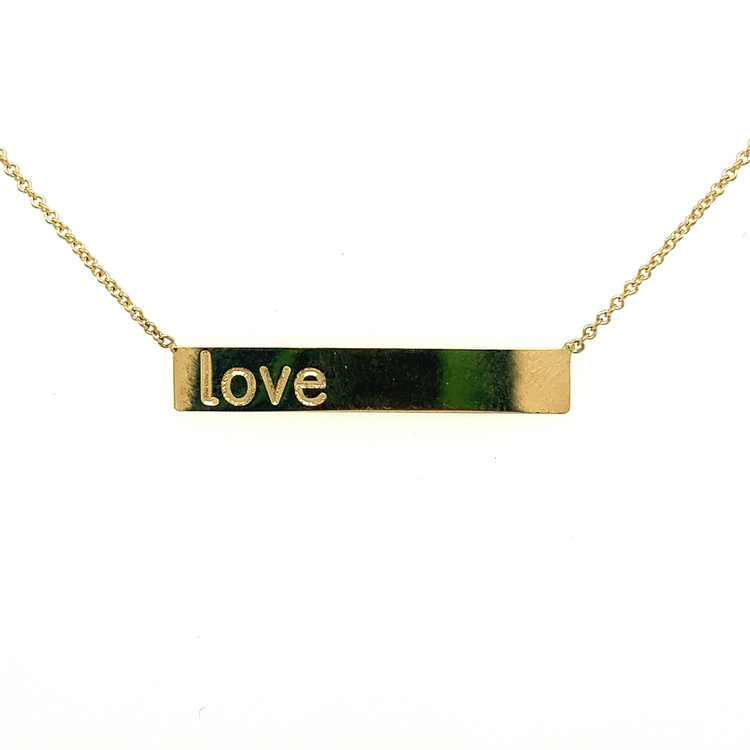 60017 18K YELLOW GOLD LOVE BAR NECKPIECES