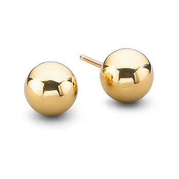 30231 14K YELLOW GOLD 8MM HIGH POLISH BALL STUDS