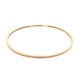 20366 14K ROSE GOLD .50TCW BEAD SET BANGLE BRACELET