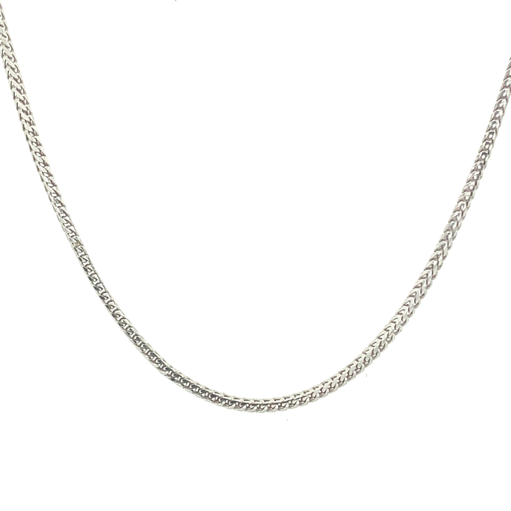 50085 14K WHITE GOLD 20'' THIN FRANCO LINK CHAIN CHAIN