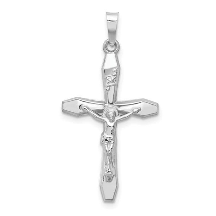 77863 14K WHITE GOLD HIGH POLISH CRUCIFIX