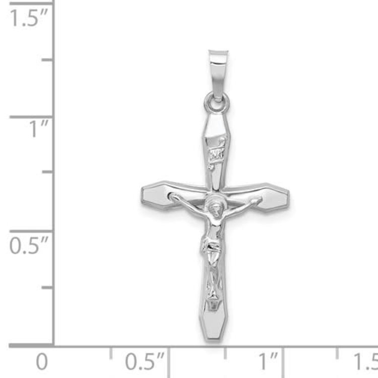 77863 14K WHITE GOLD HIGH POLISH CRUCIFIX