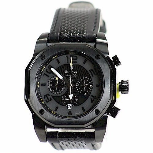 BULOVA MARINE STAR BLACK DAIL CHRONOGRAPH MENS WATCH