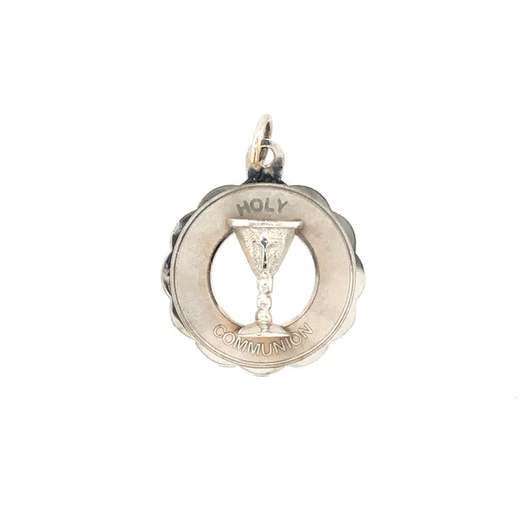 77017 14K YELLOW GOLD 17MM  ROUND SAINT ANTHONY MEDAL