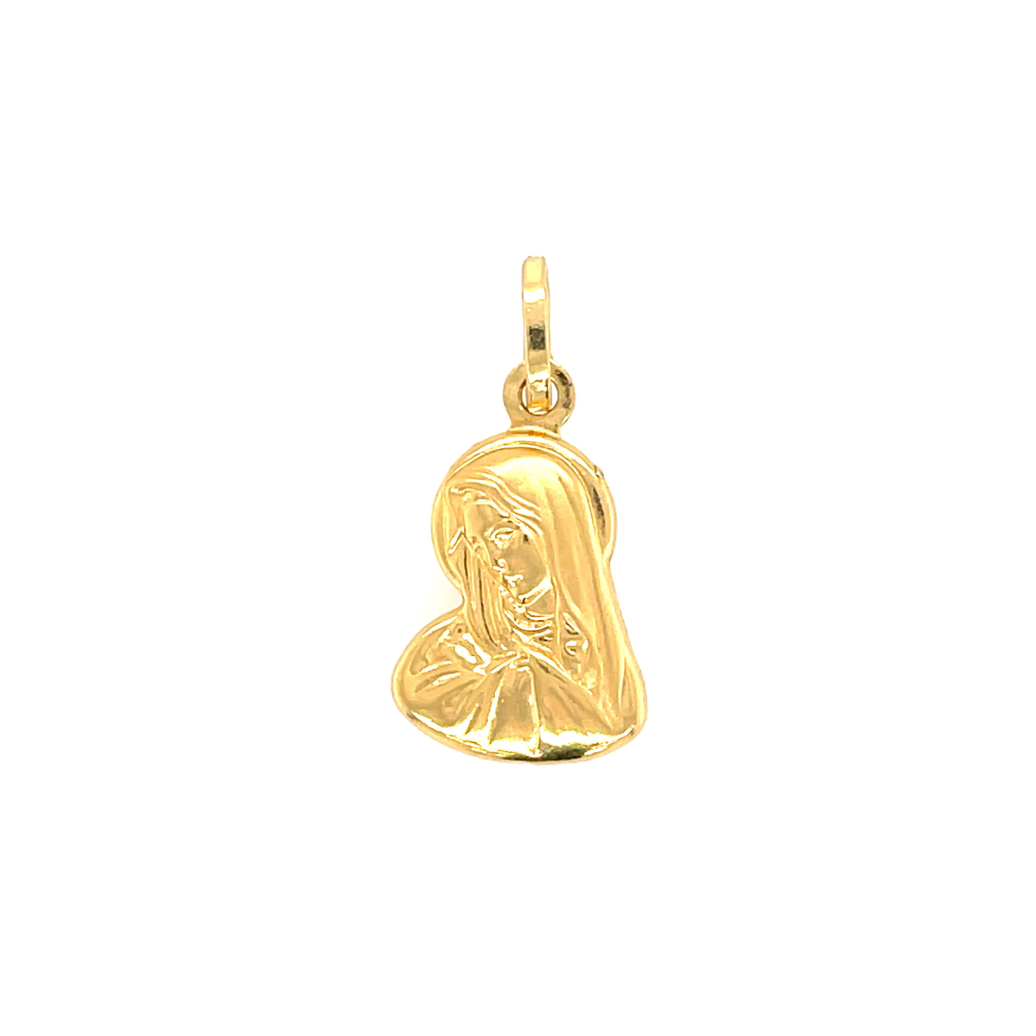 77734 18K YELLOW GOLD VIRGIN MARY HEAD CHARM