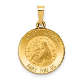 77690 14K YELLOW GOLD SAINT ANTHONY MEDAL