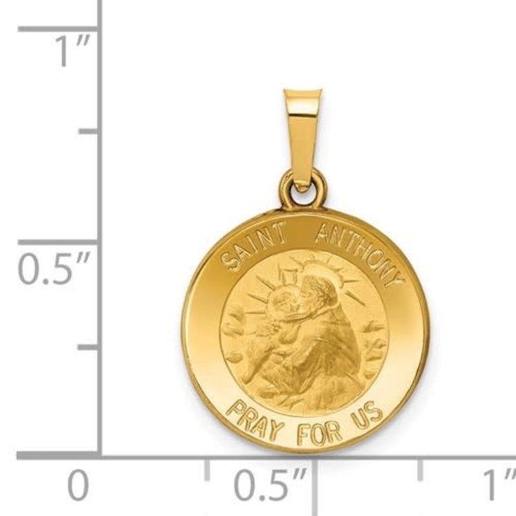 77690 14K YELLOW GOLD SAINT ANTHONY MEDAL