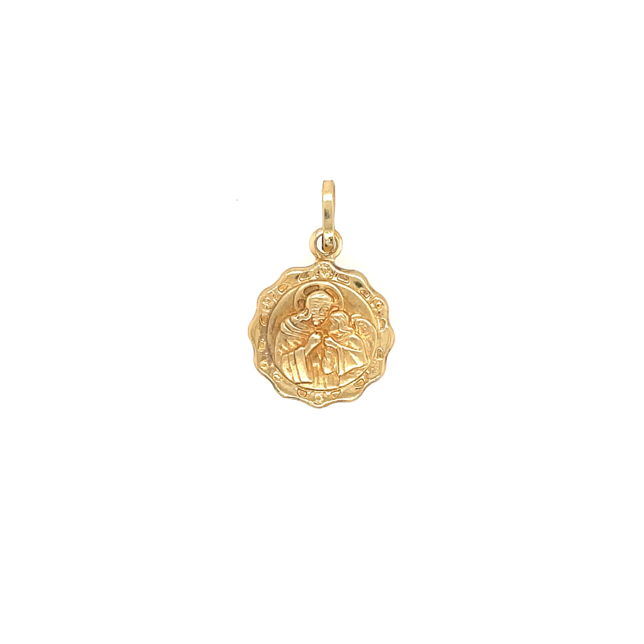 77107 14K YELLOW GOLD FIRST HOLY COMMUNION RICORDO DELLA COMUNIONE MEDAL