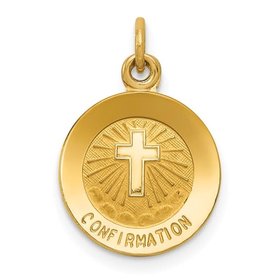 70817 14K YELLOW GOLD CONFIRMATION SOLID CHARM