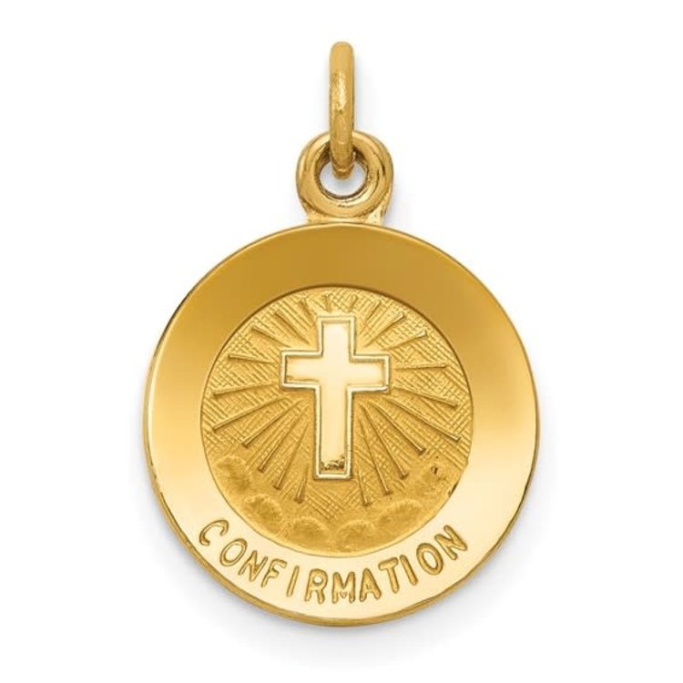 70817 14K YELLOW GOLD CONFIRMATION SOLID CHARM