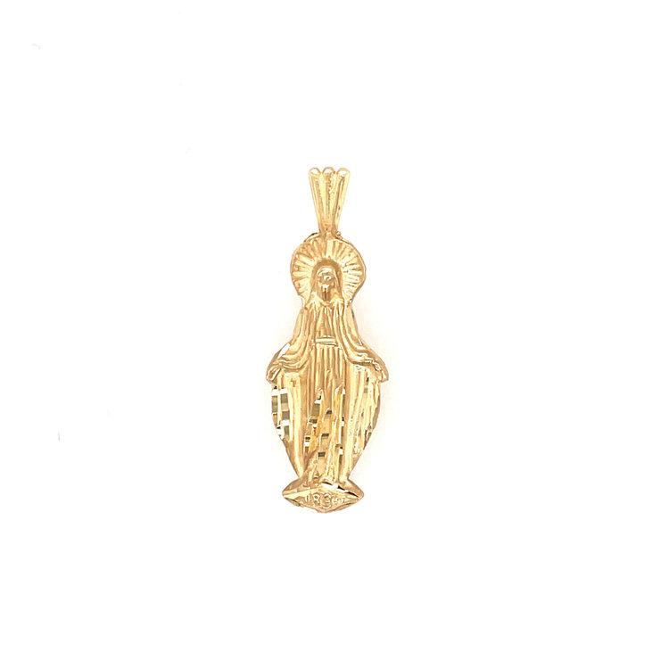 70793 14K YELLOW GOLD BLESSED MOTHER CUT OUT CHARM