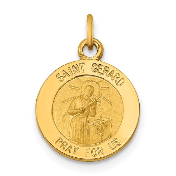 77496 14K YELLOW GOLD SMALL SAINT GERARD CHARM