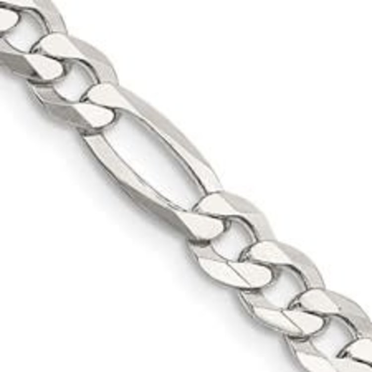50451 14K WHITE GOLD 24" FIGARO LINK CHAIN